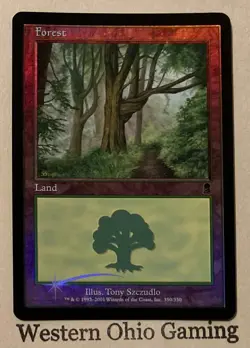 Magic The Gathering Odyssey Forest #350/350 Foil Land MTG TCG CCG - Image 1