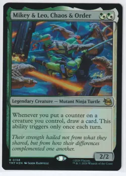 Mikey & Leo, Chaos & Order 158 TMT Magic: The Gathering R Foil NM - Image 1