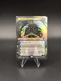 Professor Dellian Fel (Borderless) – Secrets of Strixhaven (SOS) - 0283 NM FOIL - Image 1
