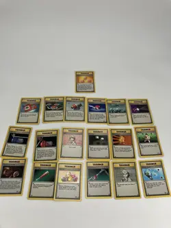 VINTAGE Pokemon lot of 19 TCG Base Set Jungle Fossil Trainer Card WOTC All NM-LP - Image 1