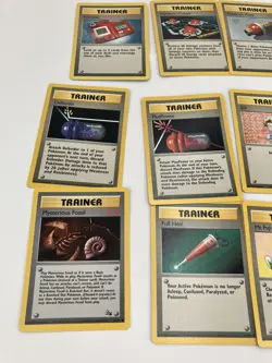 VINTAGE Pokemon lot of 19 TCG Base Set Jungle Fossil Trainer Card WOTC All NM-LP - Image 2