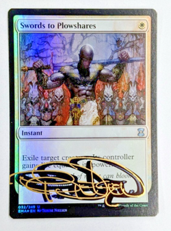 MTG FOIL Swords to Plowshares SHADOW SIGNED BY TERESE NIELSEN - Image 1