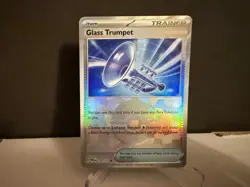 2025 Pokemon Glass Trumpet 110 Prismatic Evolutions Poke Ball Rev Holo Card NM+ - Image 1