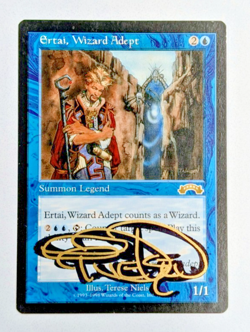 MTG EXODUS Ertai, Wizard Adept SHADOW SIGNED BY TERESE NIELSEN - Image 1