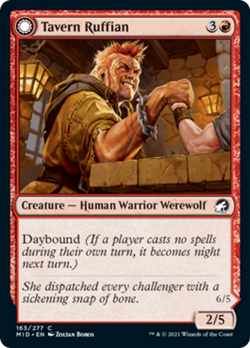 Tavern Ruffian / Tavern Smasher FOIL Innistrad: Midnight Hunt NM CARD ABUGames - Image 1