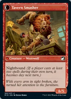 Tavern Ruffian / Tavern Smasher FOIL Innistrad: Midnight Hunt NM CARD ABUGames - Image 2