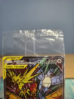 Pokemon TCG Stained Glass Bird Trio Moltres, Zapdos, Articuno (Promo SM210) - Image 2