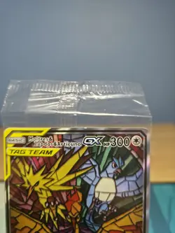 Pokemon TCG Stained Glass Bird Trio Moltres, Zapdos, Articuno (Promo SM210) - Image 3