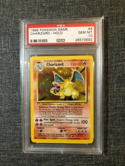 1999 Pokemon Charizard Holo Base Set PSA 10 Gem Mint #4 - Image 3