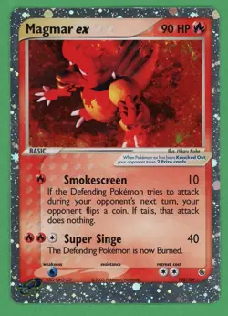 Magmar Ex Pokemon Ruby + Sapphire Holo Rare 100/109 - Image 1