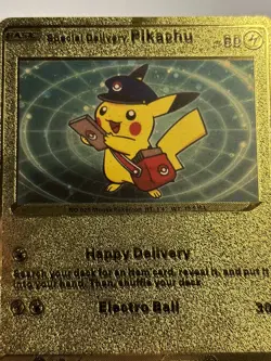 Pokemon Special Delivery Pikachu 60HP Gold Foil Fan Art Card SWSH074 - Image 5