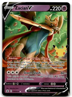 Pokemon Celebrations Zacian V #016/025 Ultra Rare - Image 1