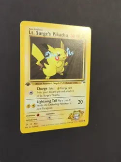 Pokemon TCG Lt. Surge's Pikachu 1st Edition Gym Heroes Non-Holo Regular - Image 3