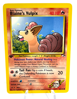 1st Edition Blaine's Vulpix 65/132 - Gym Heroes - Common - Pokemon - NM - Image 1