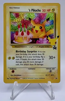 Pokemon ______'s Pikachu Wotc Promo Holo 24/53 Basic 50HP English Vintage - Image 1