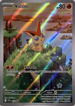 Pokemon TCG Victini 208 Scarlet & Violet Black Star Promos - Image 1