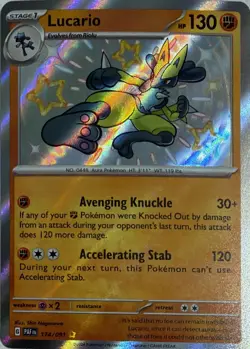 Pokemon TCG Lucario 174/091 Paldean Fates - Image 1