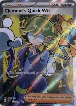 Pokemon TCG Clemont's Quick Wit 229/191 Surging Sparks - Image 1