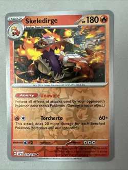 Pokemon TCG * SV Surging Sparks * 031/191 Skeledirge Rare * REVERSE HOLO * NM - Image 1