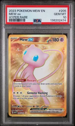 2023 POKEMON MEW EN-151 HYPER RARE #205 MEW EX PSA 10 - Image 1