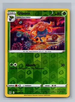 Gloom Reverse Holo Uncommon SWSH11: Lost Origin SWSH11 Grass 002/196 Pokemon Car - Image 1