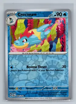 Croconaw Reverse Holofoil Common SV05: Temporal Forces TEF Water 040/162 Pokemon - Image 1