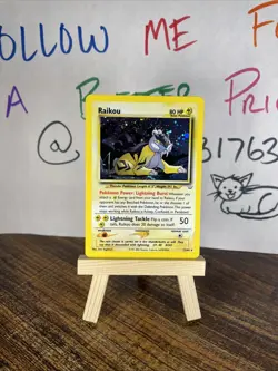 Raikou 13/64 Neo Revelation Pokemon Card Holo Rare 2001 - Image 1