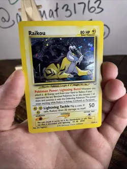 Raikou 13/64 Neo Revelation Pokemon Card Holo Rare 2001 - Image 3