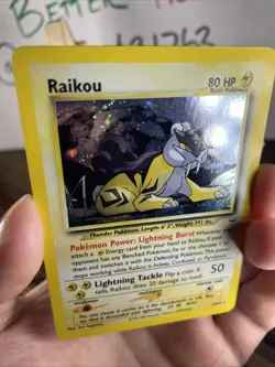Raikou 13/64 Neo Revelation Pokemon Card Holo Rare 2001 - Image 5