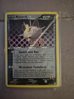 Pokemon Rocket's Meowth 46/109 Team Rocket Returns Uncommon Reverse Holo 60 HP … - Image 1