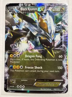 Black Kyurem EX 101/149 - Black & White Boundaries Crossed Pokemon Card NM - Image 1