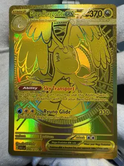 Pokemon TCG Mega Dragonite Ex Ascended Heroes 295/217 Gold Hyper Rare NM - Image 1