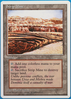 Strip Mine 4th Edition NM Land Uncommon MAGIC MTG CARD (ID# 501787) ABUGames - Image 1