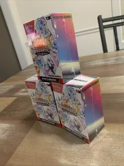 Pokemon Scarlet & Violet Prismatic Evolutions Booster Bundle Box Lot Of 3 Sealed - Image 2
