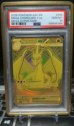 2026 POKEMON ASC EN-ASCENDED HEROES MEGA HYPER RARE MEGA CHARIZARD Y EX PSA 10 - Image 1