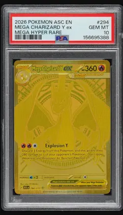2026 POKEMON ASC EN-ASCENDED HEROES MEGA HYPER RARE MEGA CHARIZARD Y EX PSA 10 - Image 3