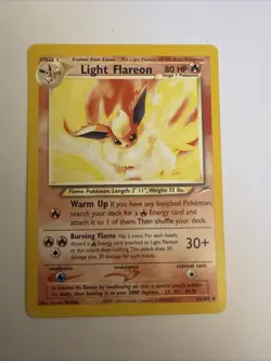 LP Light Flareon 46/105 Reg Rare Neo Destiny Unlimited Pokemon Card - Image 1