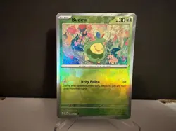 2025 Pokemon Budew 004 Prismatic Evolutions Poke Ball Reverse Holo Card NM+ - Image 1
