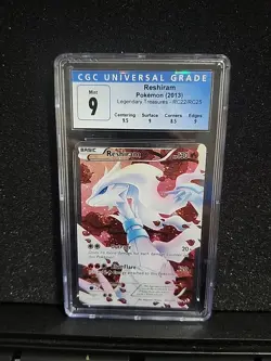 CGC 9 Reshiram RC22/RC25 Legendary Treasures Radiant Collection Pokemon Card - Image 1