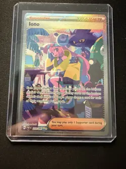 Iono Pokemon TCG Sir Paldean Fates Holo Card 237/091 NM+/M Condition Pokemon - Image 1