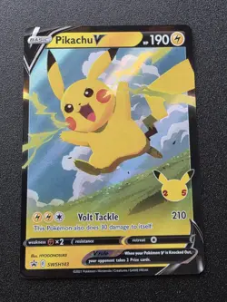 Pikachu V - Promo SWSH143 Pokemon Card Game Celebrations - NM - Image 2