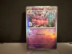 2025 Pokemon Aromatisse 039 Prismatic Evolutions Poke Ball Reverse Holo Card NM+ - Image 1