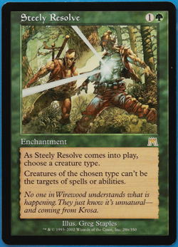 Steely Resolve Onslaught NM Green Rare MAGIC MTG CARD (ID# 501783) ABUGames - Image 1