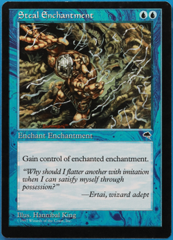 Steal Enchantment Tempest NM Blue Uncommon MAGIC MTG CARD (ID# 501774) ABUGames - Image 1