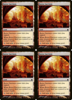 4x MTG 2011 BOROS GARRISON - LAND - NM MAGIC CARD x4 copies - Image 1