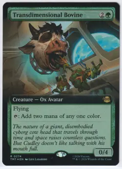Transdimensional Bovine (Extended Art) 274 TMNT Magic The Gathering R Foil NM - Image 1