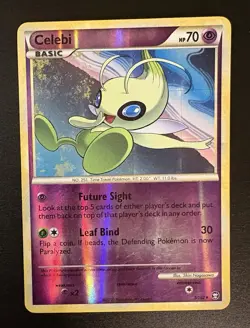 Celebi 3/102 Reverse Holo Pokemon TCG HGSS Triumphant MP - Image 1