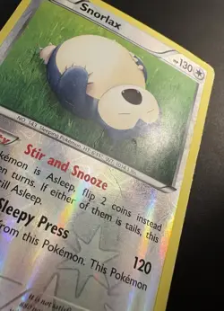 Snorlax 80/106 XY Flashfire Rare Reverse Holo Pokemon TCG Damaged - Image 2