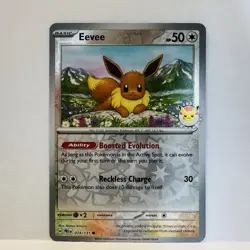 Eevee 074/131 STAMPED Promo Card 2025 Pokemon Day Prismatic Evolutions NM - Image 1