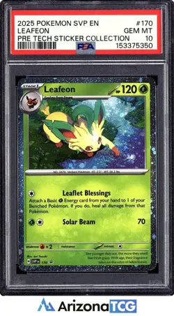 Pokemon 2025 Leafeon 170 Holo Promo Pre Tech Sticker Collection GEM MINT PSA 10 - Image 1
